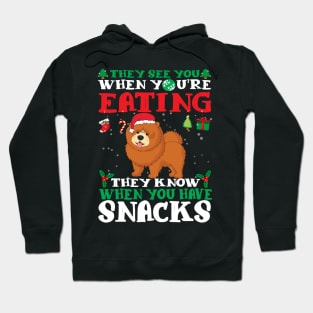 Christmas Dog Eating Snacks Hoodie